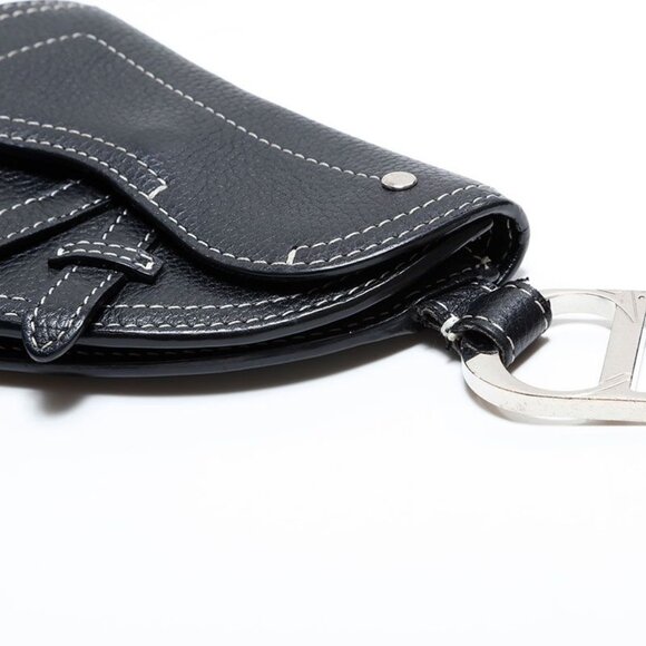 Dior Pouch Leather Saddle Bag Charm Mini Key Holder - Picture 6 of 10